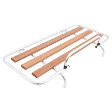 Afbeelding in Gallery-weergave laden, KAARTENREK CLIP-ON 90 x 34CM ALUMINIUM / HOUTEN LATTEN