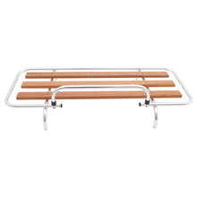 Afbeelding in Gallery-weergave laden, KAARTENREK CLIP-ON 90 x 34CM ALUMINIUM / HOUTEN LATTEN