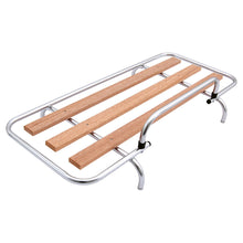 Load image into Gallery viewer, BOOT RACK, CLIP-ON, 90 x 34CM, STAINLESS STEEL/WOOD SLATS