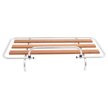 Afbeelding in Gallery-weergave laden, KAARTENREK CLIP-ON 90 x 34CM ALUMINIUM / HOUTEN LATTEN