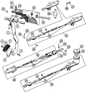 MASTER CYLINDER, BRAKE & CLUTCH, 5/8" BORE, AH MK1-3