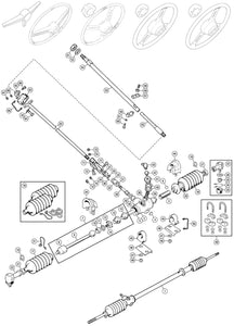 KIT DE MONTAGE, CRÉMAILLÈRE DE DIRECTION, POLYURÉTHANE