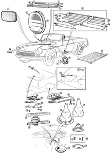 GROMMET, MASTER CYLINDER, RECTANGULAR, MGB