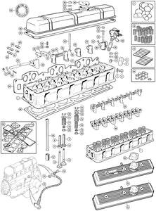 ROCKER SHAFT, 6 CYL., TRIUMPH