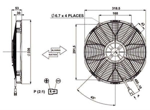 12" (305mm) BLOWING FAN, REVOTEC