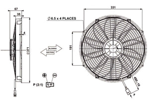 14" (350mm) BLOWING FAN, HIGH POWER, REVOTEC