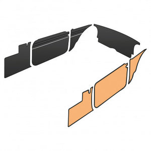 TRIM KIT, VINYL, BLACK/ WHITE PIPING,MGB (62-65)