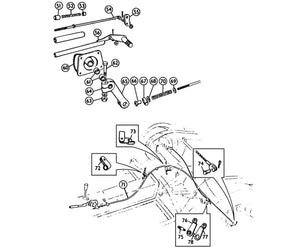 HANDBRAKE CABLE, WIRE WHEEL MODELS