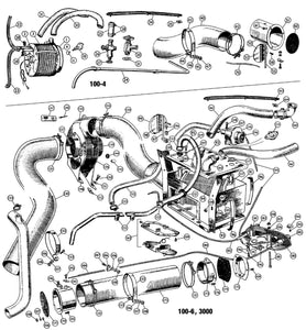 AIR HOSE, 1.5" x 14", PAPER/FOIL TYPE (3.81cm x 35.56cm)