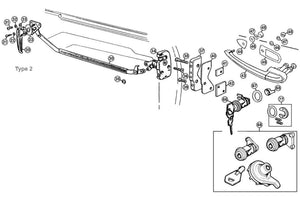 LOCK SET, MGB, 3 PIECE