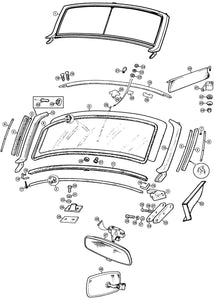 SPACER, WINDSCREEN PILLAR TO BODY, ALUMINIUM