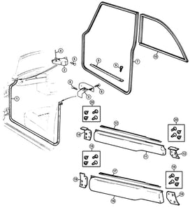 FINISHER SET, DOOR CAPPING ENDS, 4 PIECES, CHROME