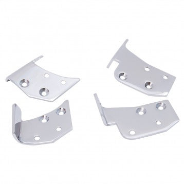 JEU DE FINITION, EXTRÉMITÉS DE PORTE, 4 PIÈCES, CHROMÉ