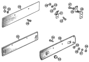 BACKPLATE,NUMBER PLATE, REAR, STAINLESS STEEL, MGB