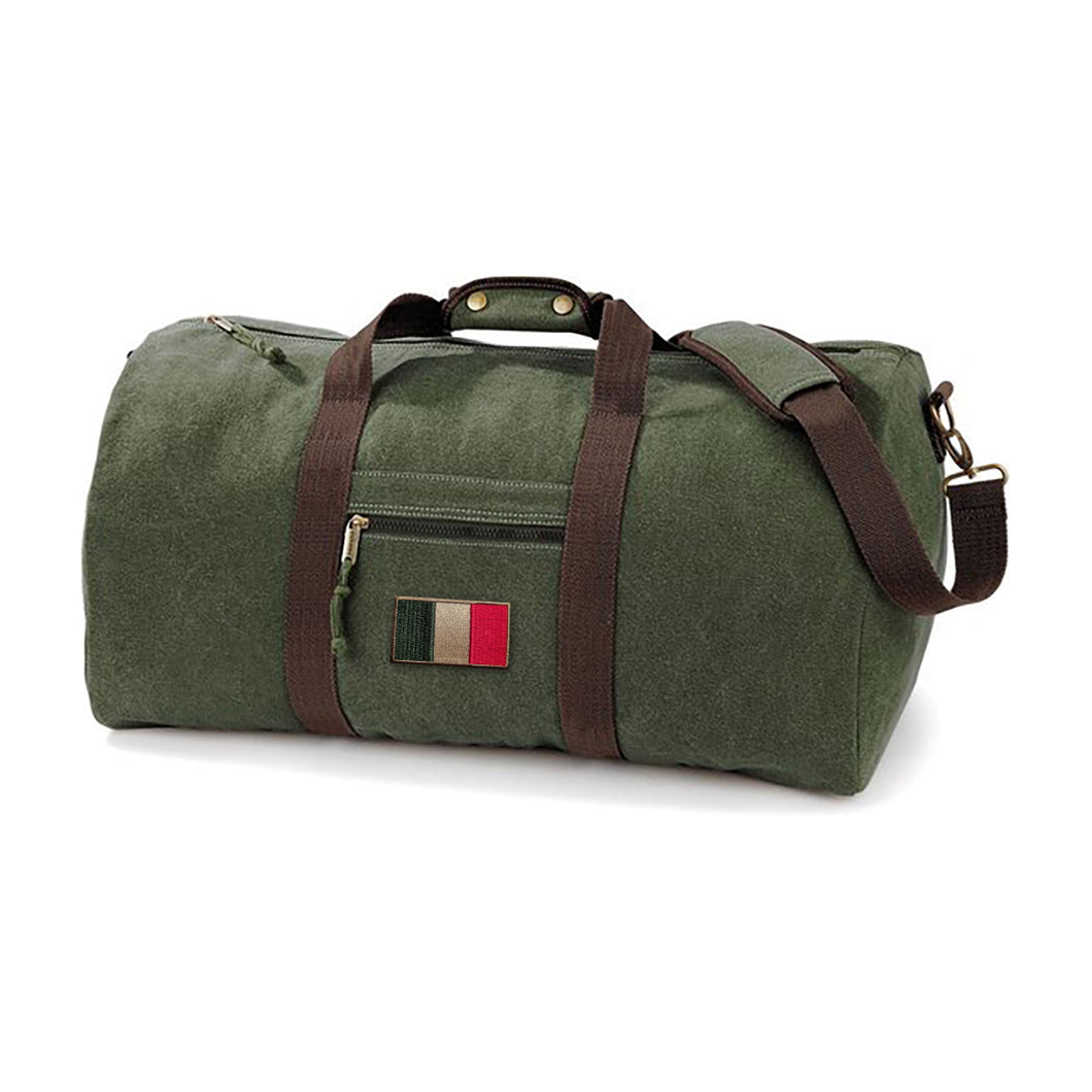 VINTAGE CANVAS TRAVEL BAG - ITALIAN FLAG