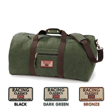 VINTAGE CANVAS TRAVEL BAG - RACING CLASSICS FLAG