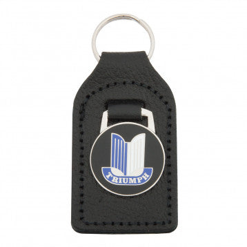 SLEUTEL FOB, TR-SCHILD, BLAUW & WIT LOGO, ZWART