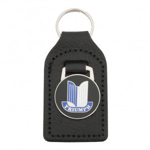 SLEUTEL FOB, TR-SCHILD, BLAUW & WIT LOGO, ZWART