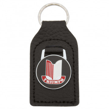 KEY FOB, TR SHIELD, RED & WHITE LOGO, BLACK