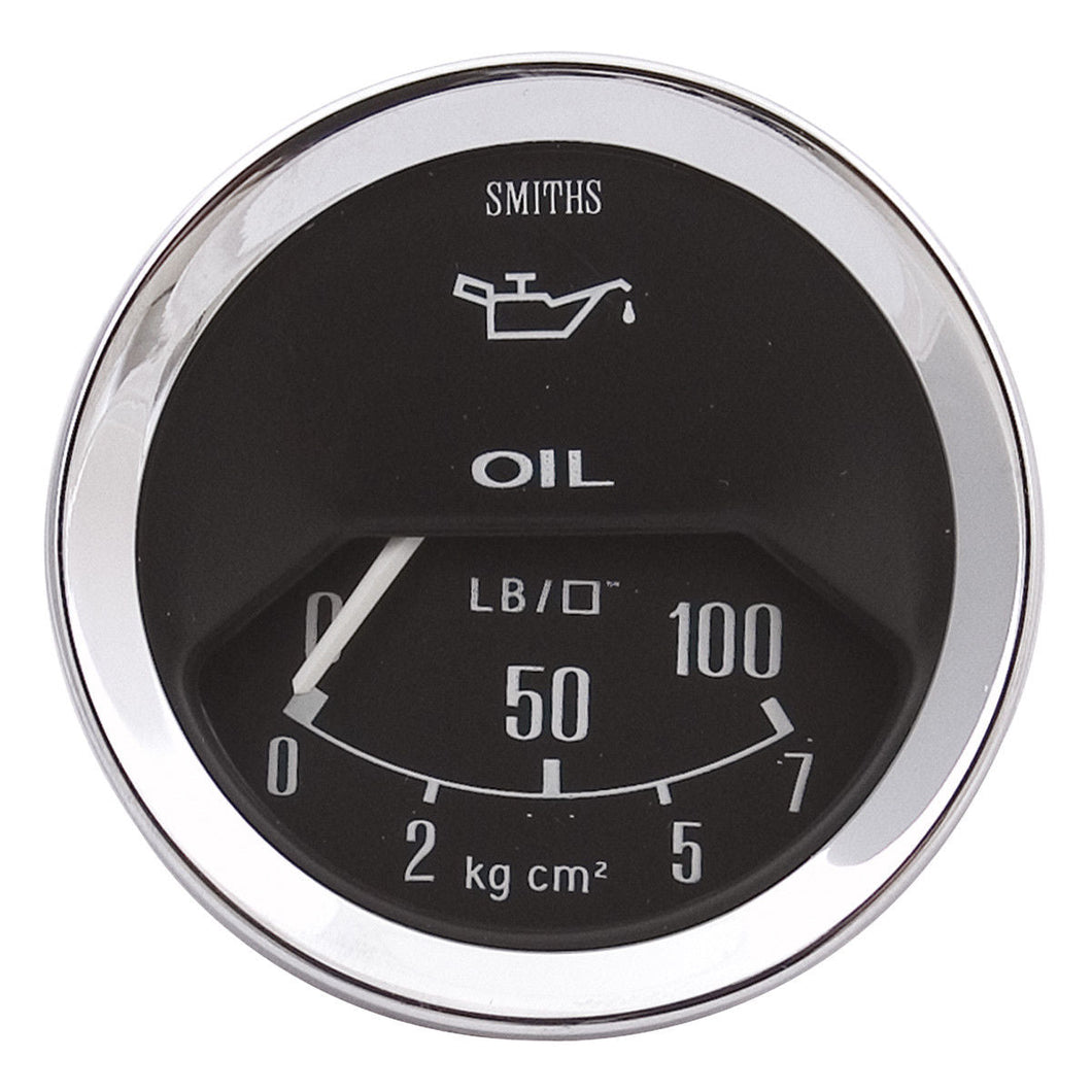 OIL PRESSURE GAUGE, PSI, 52mm, BLACK