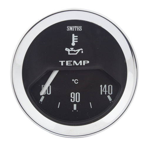 OIL TEMPERATURE GAUGE, °C, 52mm, BLACK