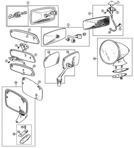 RÉTROVISEUR D'AILE, VERRE PLAT