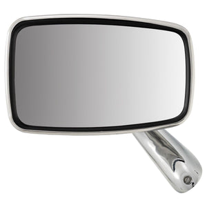 LEFT DOOR MIRROR, FLAT, STAINLESS STEEL, AFTERMARKET