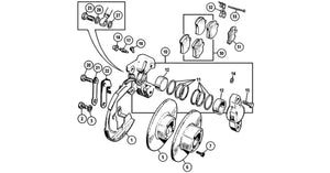 FR.BRAKE PAD SET, MINI, SPRIDGET, TR7, MINTEX