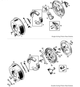 BRAKE SHOE SET, AXLE SET