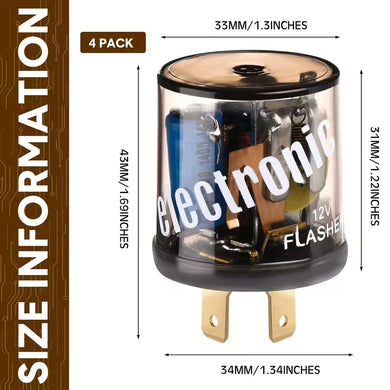 FLASHER UNIT, INDICATOR, HAZARD, ELECTRONIC, 2 TERMINALS