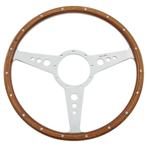 VOLANT PLAT MK3 15", JANTE EN BOIS, MOTO-LITA