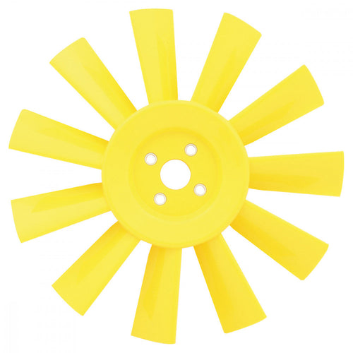 11 BLADE PLASTIC FAN, YELLOW, MINI