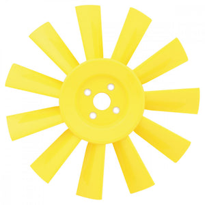 KUNSTSTOF VENTILATOR MET 11 BLADES, GEEL, MINI