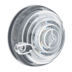 KUNSTSTOF INDICATORLENS, WIT, SCHROEFBEVESTIGING