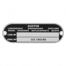 Load image into Gallery viewer, CHASSIS PLATE AUSTIN MINI