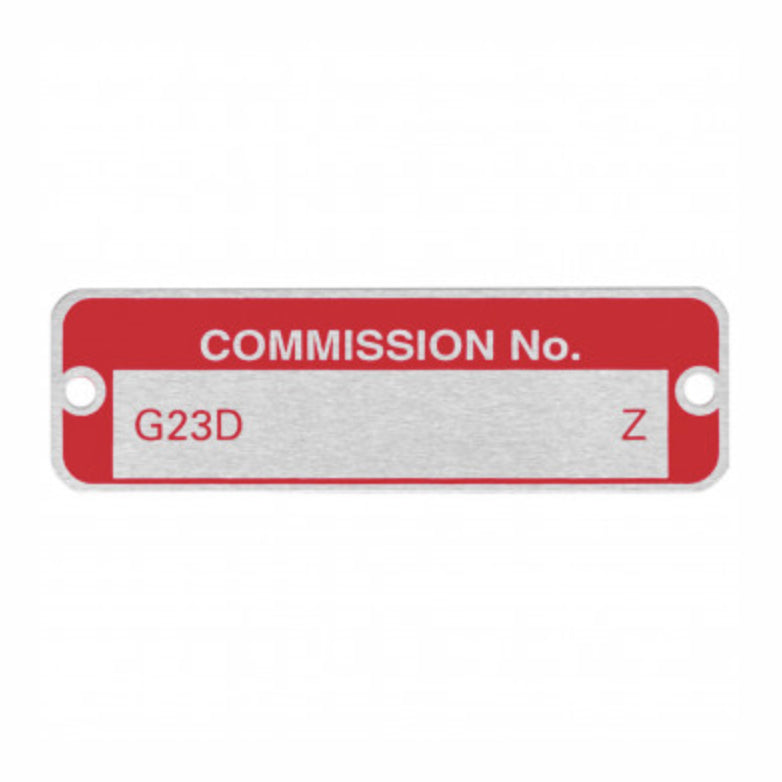 COMMISSION PLATE