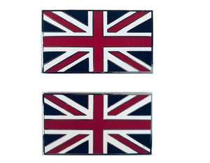 BADGE, UNION JACK, STICK ON, PAIR, ENAMEL