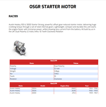 Load image into Gallery viewer, POWERLITE STARTER, HI-TORQUE, AUSTIN HEALEY BN1-BJ8, RAC199