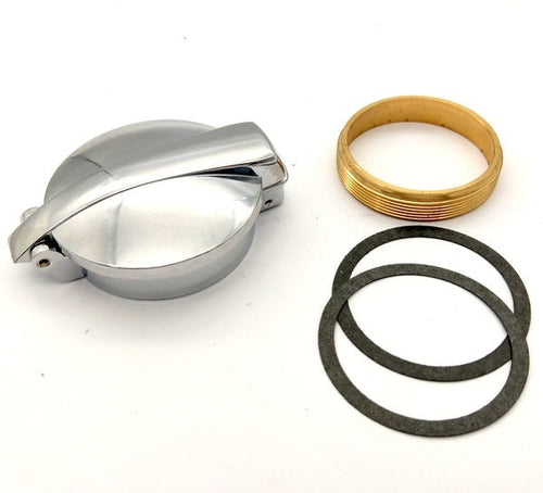 MONZA, CHROME FUEL CAP, WITH COLLAR