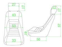 Afbeelding in Gallery-weergave laden, PAIR, CLASSIC SPORTS BUCKET SEATS, BLACK, WITH HEADRESTS &amp; RUNNERS