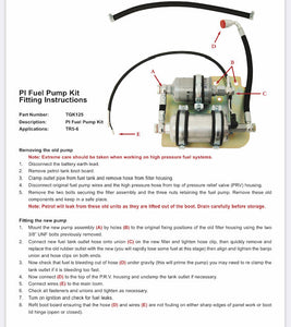 FUEL PUMP KIT, BOSCH TYPE, TR5-TR6, PI