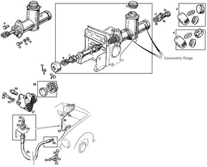 MASTER CYLINDER , CLUTCH, MGB, REPRO