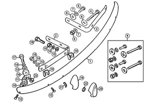 OVERRIDER, FRONT, RUBBER FACED, MGB 70-74