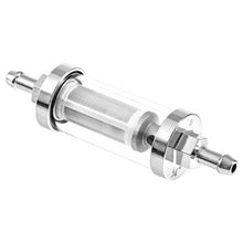 Load image into Gallery viewer, FUEL FILTER, CHROME &amp; GLASS, 1/4&quot; (6mm)