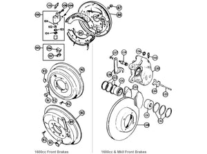 STANDARD BRAKE PADS MGA 1600