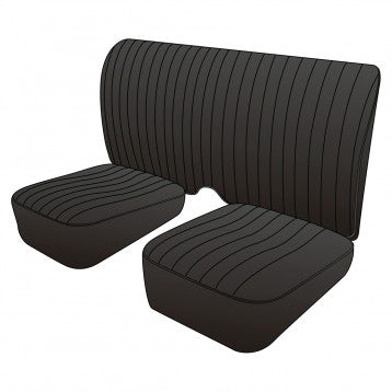 SEAT ASSEMBLY, LEATHER, BLACK, PAIR