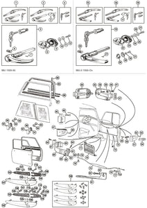 WINDOW CATCH, FRONT, RH, MINI