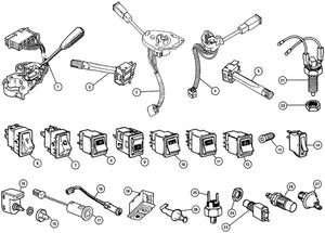 SWITCH, WINDSCREEN WIPERS, RH, MINI (84-89)