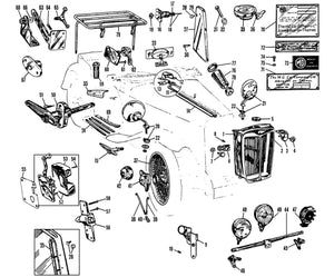 DEURSLOT, INTERIEUR, LH, MG TA-TF