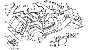 BRACKET, REAR NUMBER PLATE MOUNTING